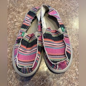 Sanuk Women's Multicolor Striped Flats